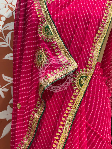 CXC GEORGETTE MOTHRA SILVER WORK SAREE