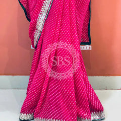 CXC GEORGETTE MOTHRA SILVER WORK SAREE