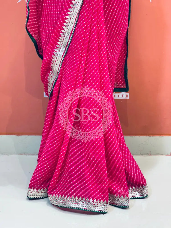 CXC GEORGETTE MOTHRA SILVER WORK SAREE