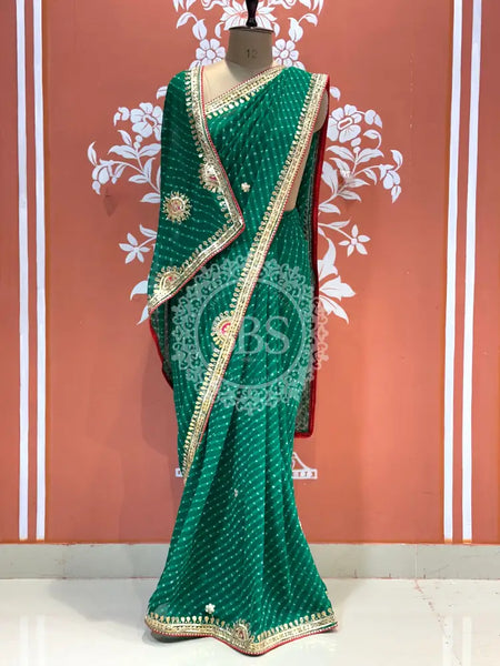 CXC GEORGETTE MOTHRA SILVER WORK SAREE