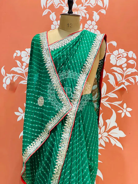 CXC GEORGETTE MOTHRA SILVER WORK SAREE