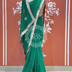 CXC GEORGETTE MOTHRA SILVER WORK SAREE