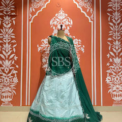 D-UPADA SILK HANDWORK LEHENGA Green / Free Size