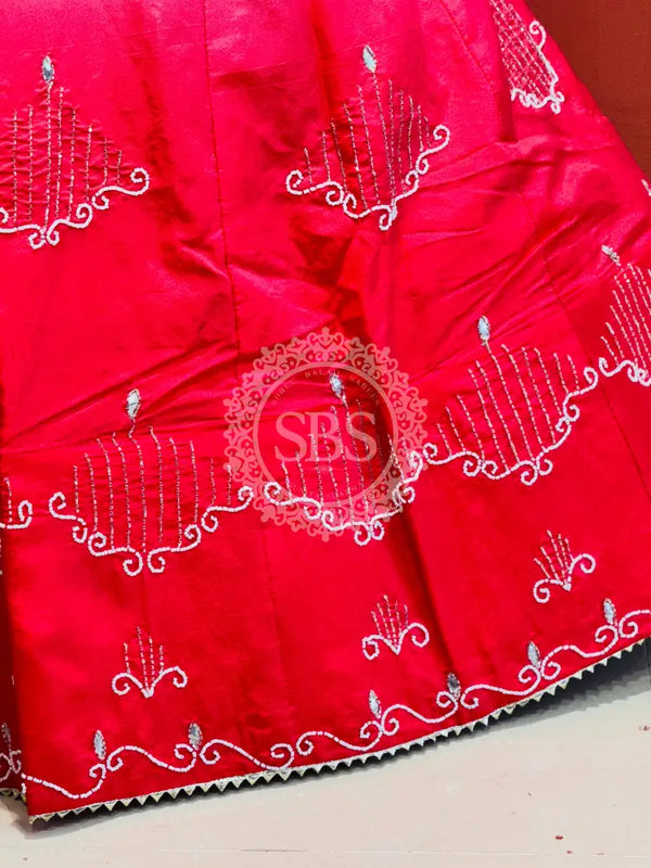 D-UPADA SILK WITH CHINON DUPATTA HANDWORK LEHENGA
