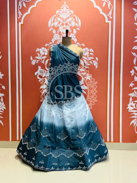 D-UPADA SILK WITH CHINON DUPATTA HANDWORK LEHENGA