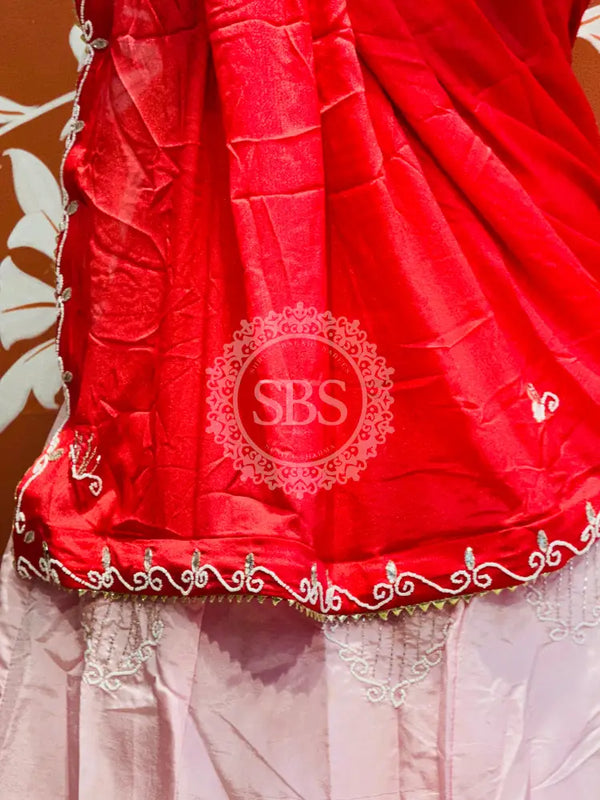 D-UPADA SILK WITH CHINON DUPATTA HANDWORK LEHENGA