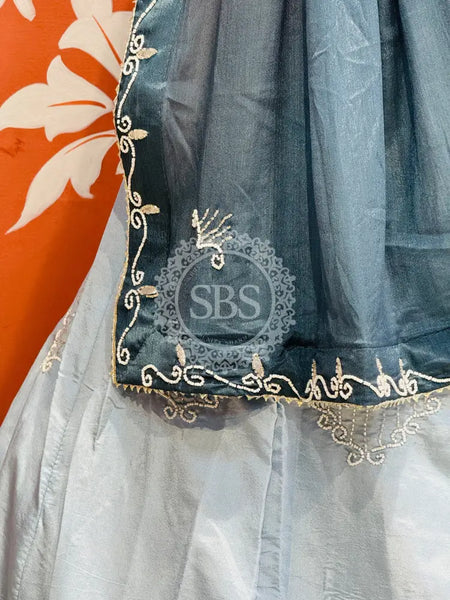 D-UPADA SILK WITH CHINON DUPATTA HANDWORK LEHENGA