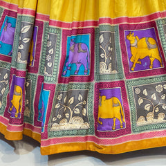 TUSSAR SILK GUJRATI LEHENGA