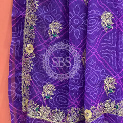 DARBARI GEORGETTE LEHERIYA SAREE