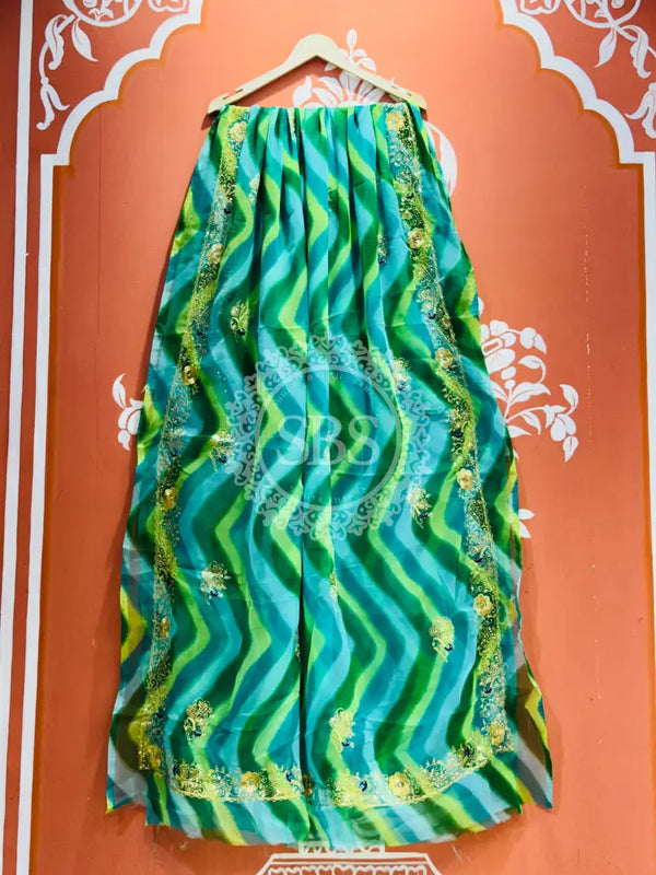 DARBARI GEORGETTE LEHERIYA SAREE