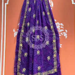 DARBARI GEORGETTE LEHERIYA SAREE