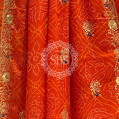 DARBARI GEORGETTE LEHERIYA SAREE