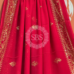 DARBARI GEORGETTE LEHERIYA SAREE
