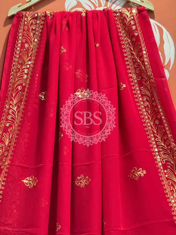DARBARI GEORGETTE LEHERIYA SAREE
