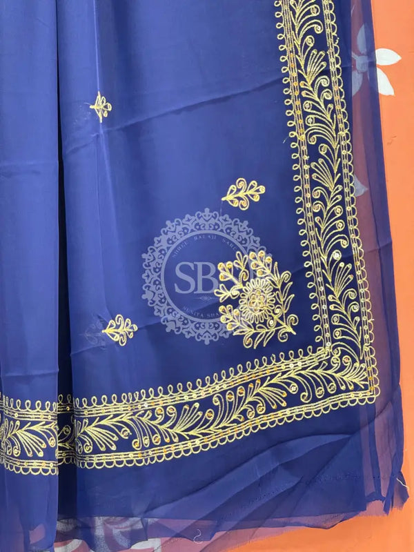 DARBARI GEORGETTE LEHERIYA SAREE