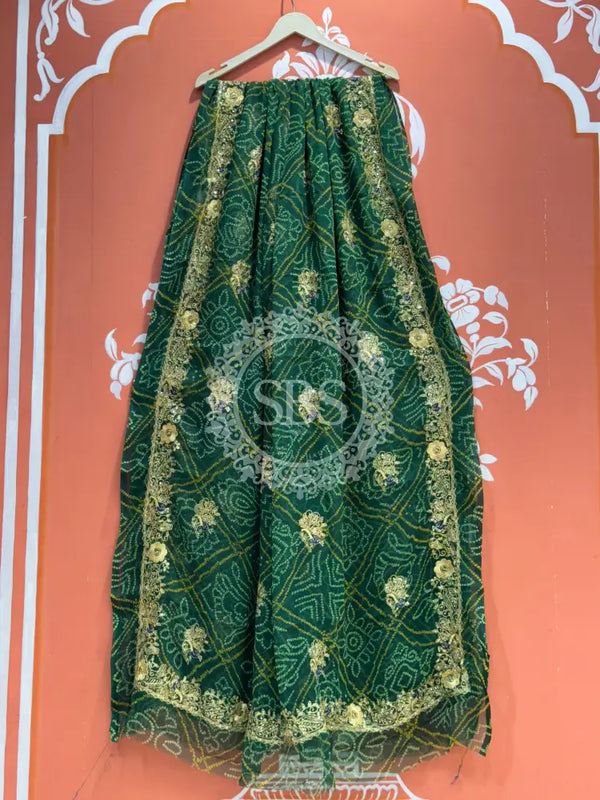 DARBARI GEORGETTE LEHERIYA SAREE