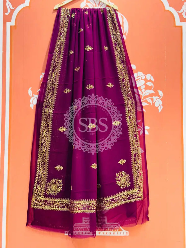 DARBARI GEORGETTE LEHERIYA SAREE