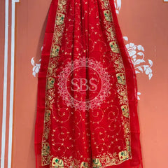 DARBARI GEORGETTE LEHERIYA SAREE
