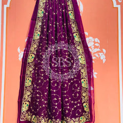 DARBARI GEORGETTE LEHERIYA SAREE