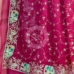 DARBARI GEORGETTE LEHERIYA SAREE