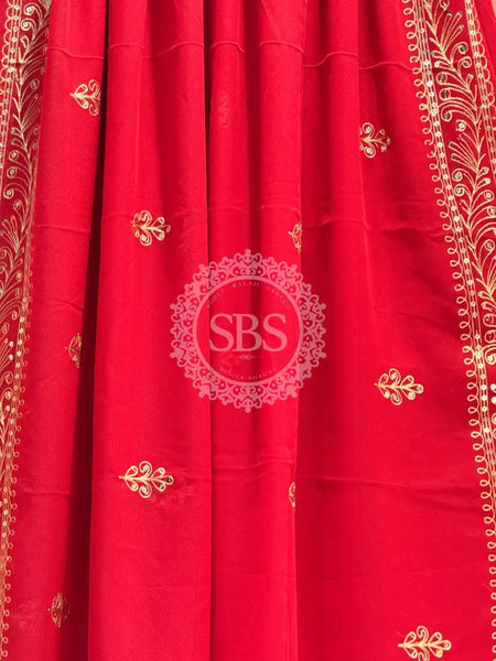 DARBARI GEORGETTE LEHERIYA SAREE