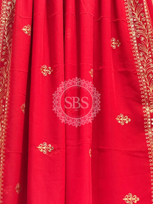 DARBARI GEORGETTE LEHERIYA SAREE