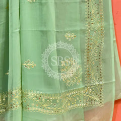 DARBARI GEORGETTE LEHERIYA SAREE