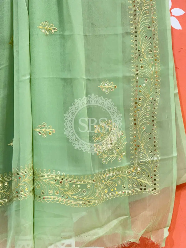 DARBARI GEORGETTE LEHERIYA SAREE