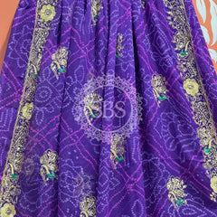 DARBARI GEORGETTE LEHERIYA SAREE