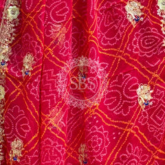 DARBARI GEORGETTE LEHERIYA SAREE