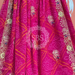 DARBARI GEORGETTE LEHERIYA SAREE