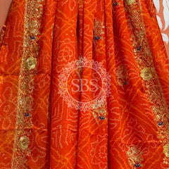 DARBARI GEORGETTE LEHERIYA SAREE