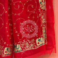 DARBARI GEORGETTE LEHERIYA SAREE