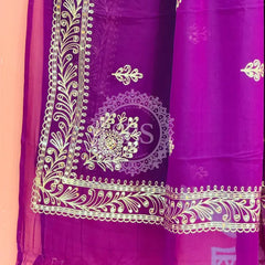 DARBARI GEORGETTE LEHERIYA SAREE