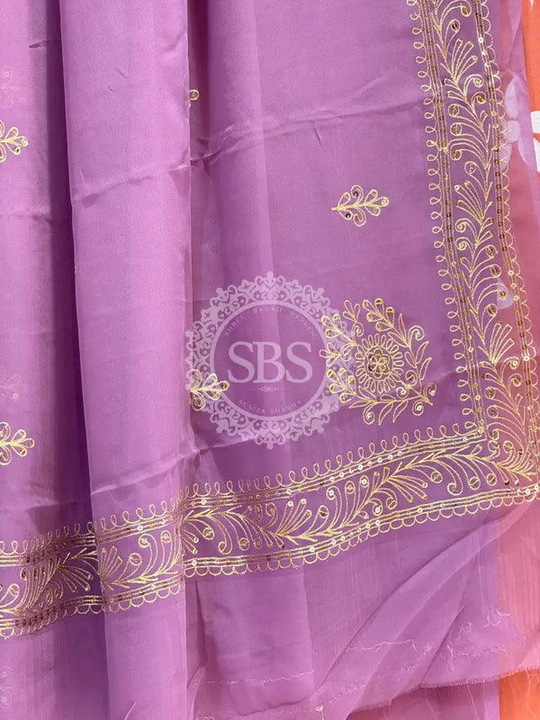 DARBARI GEORGETTE LEHERIYA SAREE