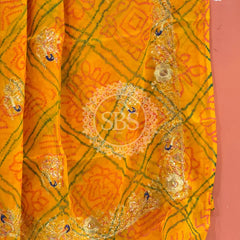 DARBARI GEORGETTE LEHERIYA SAREE