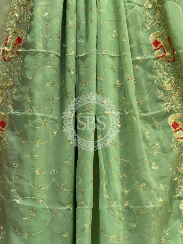 DARBARI GEORGETTE LEHERIYA SAREE