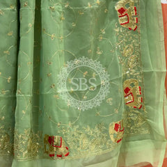 DARBARI GEORGETTE LEHERIYA SAREE