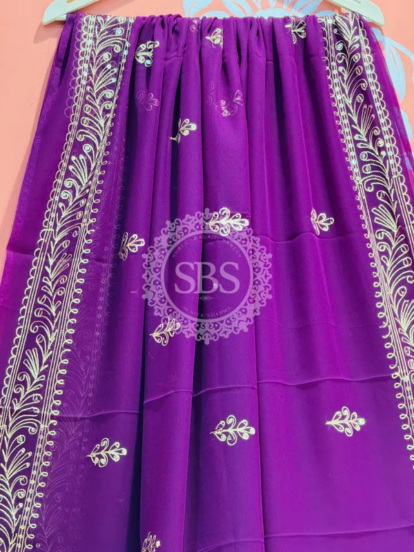 DARBARI GEORGETTE LEHERIYA SAREE