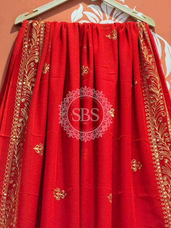 DARBARI GEORGETTE LEHERIYA SAREE