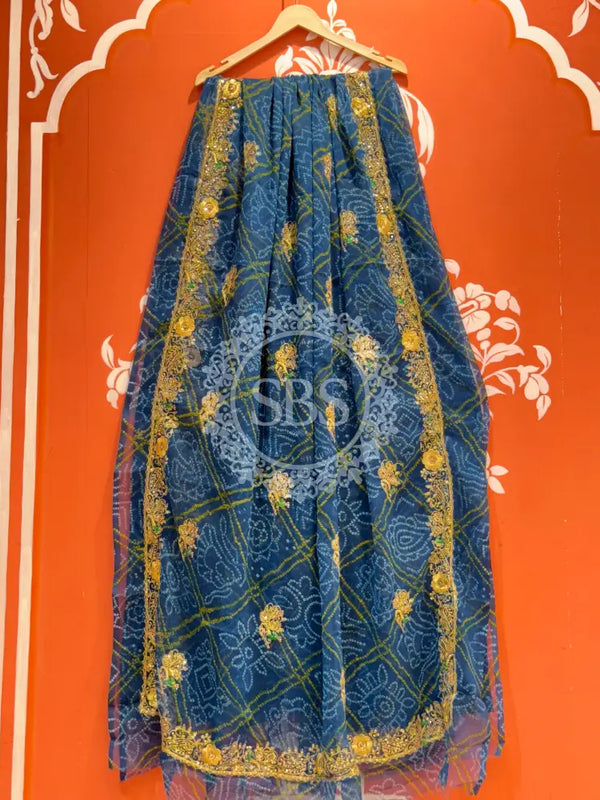 DARBARI GEORGETTE LEHERIYA SAREE