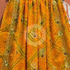 DARBARI GEORGETTE LEHERIYA SAREE