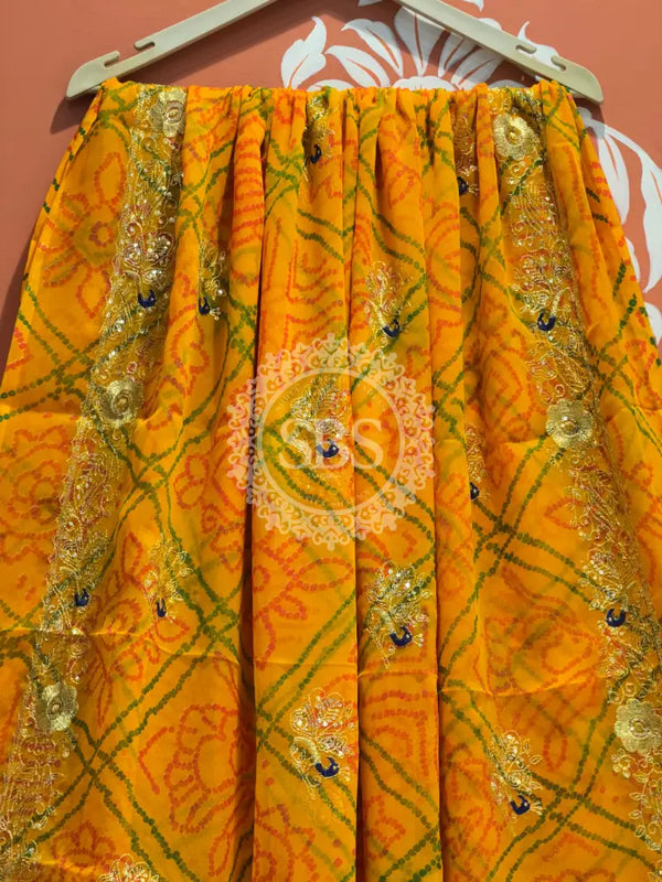 DARBARI GEORGETTE LEHERIYA SAREE