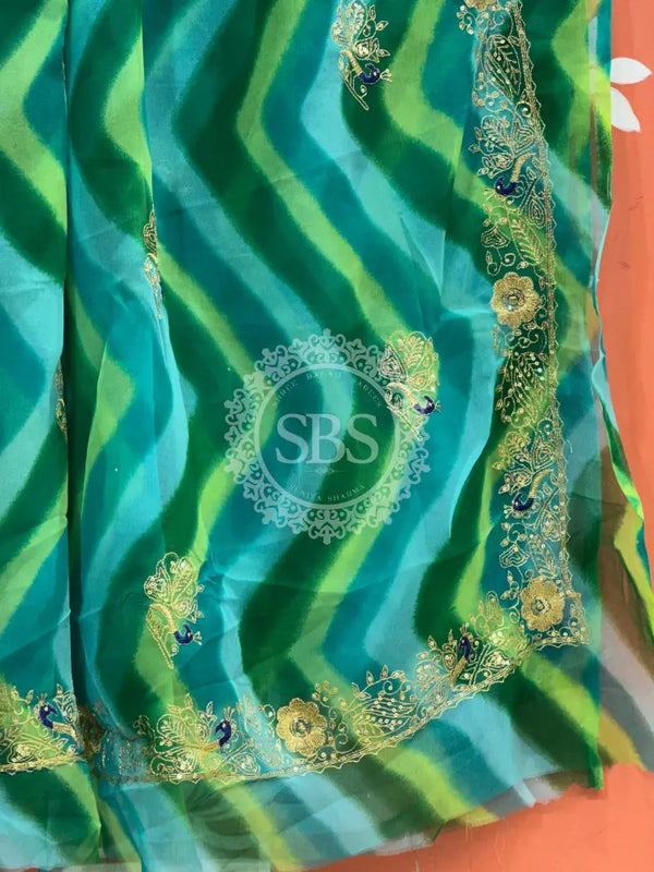 DARBARI GEORGETTE LEHERIYA SAREE