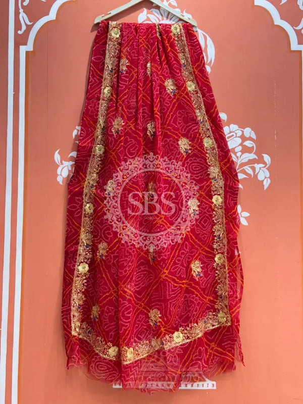 DARBARI GEORGETTE LEHERIYA SAREE