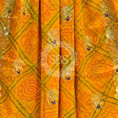 DARBARI GEORGETTE LEHERIYA SAREE