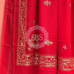 DARBARI GEORGETTE LEHERIYA SAREE