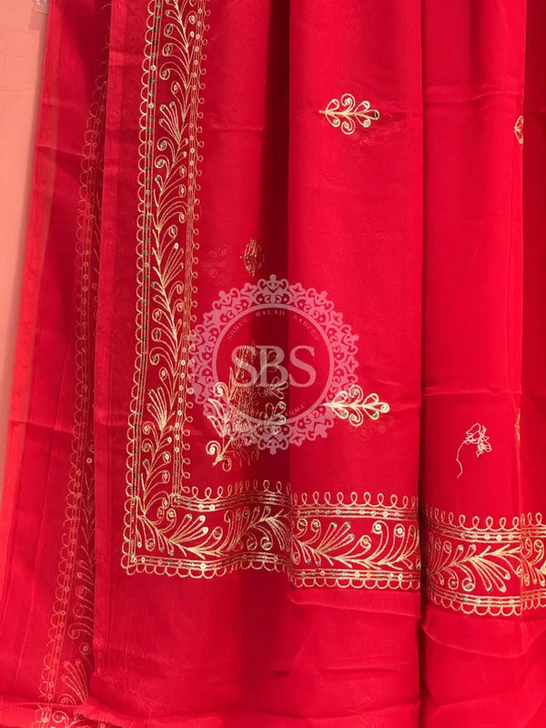 DARBARI GEORGETTE LEHERIYA SAREE