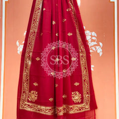 DARBARI GEORGETTE LEHERIYA SAREE