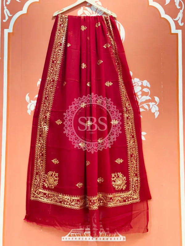 DARBARI GEORGETTE LEHERIYA SAREE